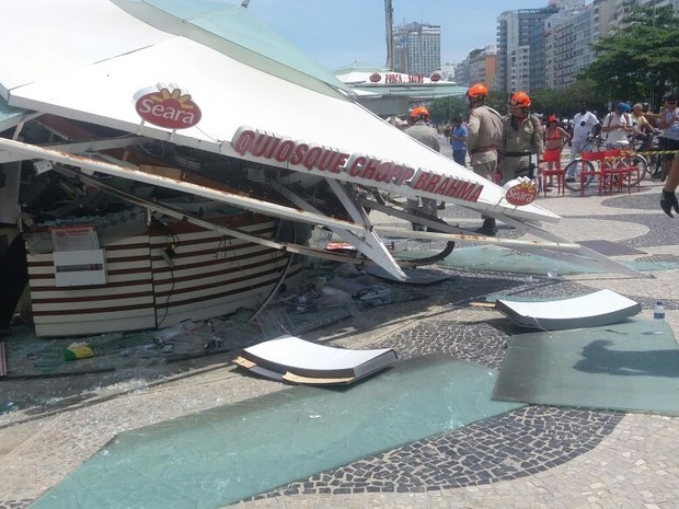 Photo of Quiosque desaba  em Copacabana  e deixa 6 feridos