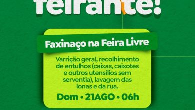 Photo of Prefeitura promove Faxinaço na Feira Livre neste domingo (21)