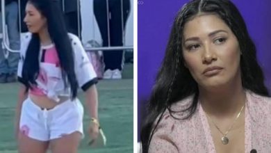 Photo of Simaria tenta animar público em jogo de futebol beneficente e é ignorada