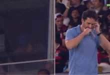 Photo of Câmeras registram possível comunicação entre Rogério Ceni, suspenso, e Charles Hembert durante Flamengo x Bahia no Maracanã
