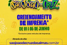 Photo of Credenciamento de imprensa para o São João de Cruz 2026 começa nesta segunda (1º)