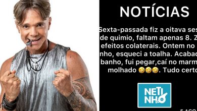 Photo of Netinho sofre acidente doméstico durante tratamento de novo câncer